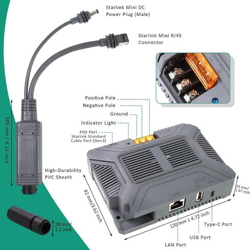 Starlink Mini PoE Injector Kit & 12V Starlink Splitter in Kuwait