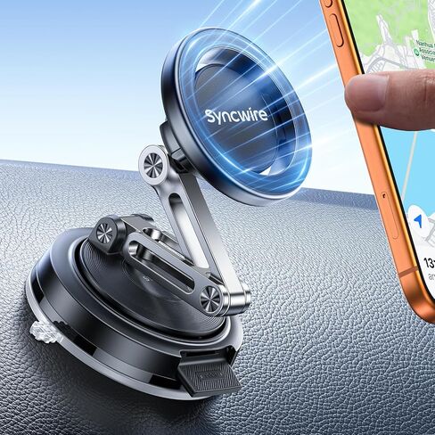 SYNCWIRE for MagSafe Car Mount Vacuum Magnetic Phone Holder Dash Windshield in Kuwait