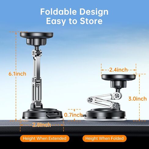 SYNCWIRE for MagSafe Car Mount Vacuum Magnetic Phone Holder Dash Windshield in Kuwait