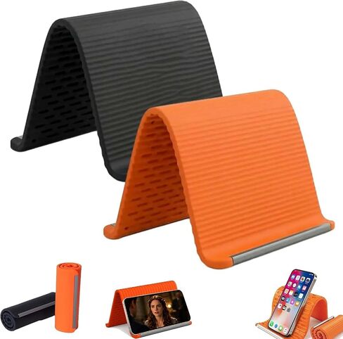 Airplane Phone Holder 2 Pack (Black+Orange) Travel Essentials in Saudi Arabia