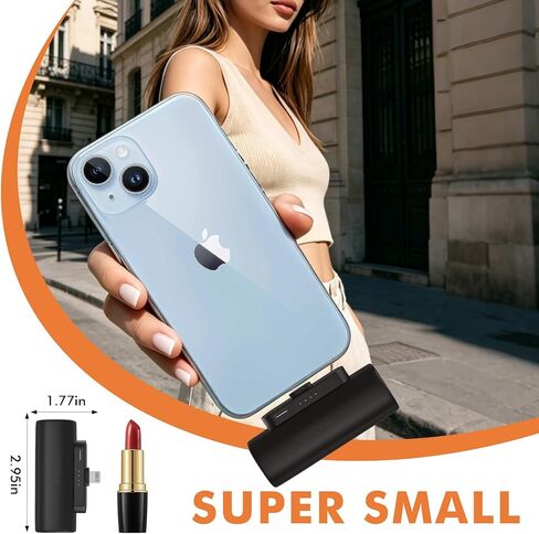 Miady 2-Pack Mini Power Bank Built-in Connector Small Portable Charger in Kuwait