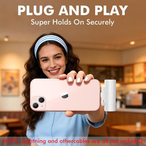 Miady 2-Pack Mini Power Bank Built-in Connector Small Portable Charger in Kuwait