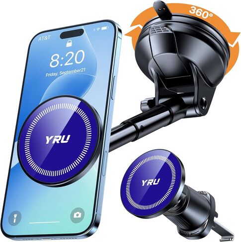 YRU Upgrade【80+LB Super Suction】Magnetic Phone Holder Car for MagSafe Mount in Kuwait