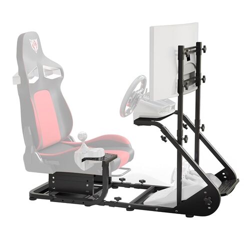 Donext Racing Simulator Cockpit Direct Drive Compatible, Adjustable Seat Cockpit with Reinforced Frame, Universal Gaming Setup for Steering Wheel Pedals(Black) in Saudi Arabia