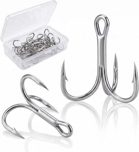 Persei 20Pcs 4X Strong Treble Hooks Ultra-Sharp Fishing Hooks for Lures in Saudi Arabia