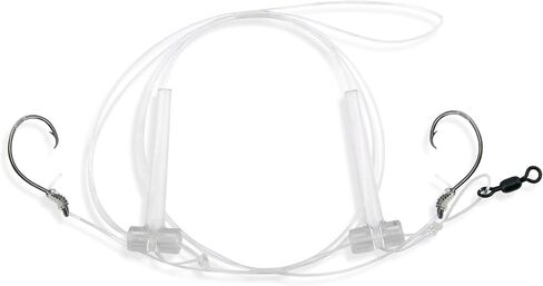 Aqua-Clear Hi-Lo Triggerfish Rig with Circle Hook and T-Standoff – Pre-Tied Saltwater Tackle for Reef and Bottom Fishing, Heavy-Duty Setup for Triggerfish and Snapper in Kuwait