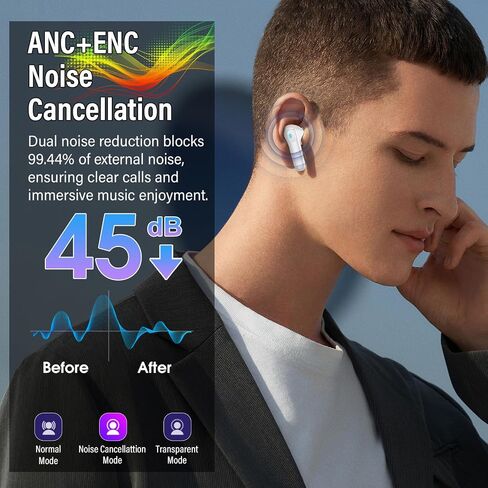 Wireless Earbuds, AI Translation Earbuds Real Time Touch Screen, IvoryWhite in Kuwait