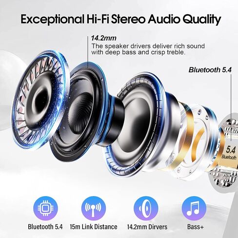 Wireless Earbuds, AI Translation Earbuds Real Time Touch Screen, IvoryWhite in Kuwait