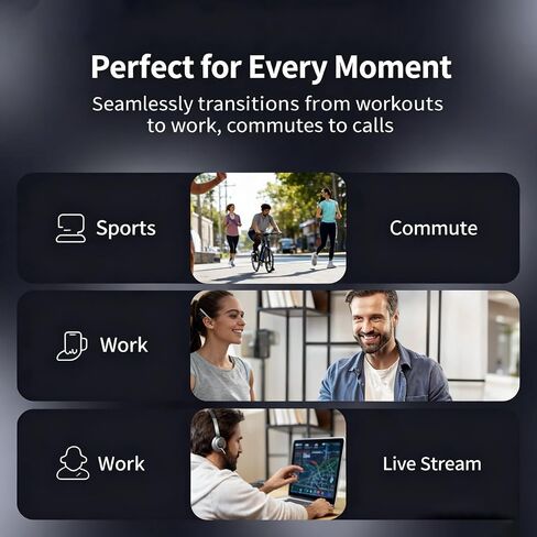Retractable Neckband Bluetooth Headphones, Bluetooth 6.0 Wireless Neck Earbuds with Auto Retractable Ear Cables, 24H Playtime HiFi Deep Bass Stereo Headset for Sports Workout Commute Work Meeting in Saudi Arabia