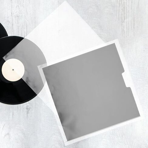 BESPORTBLE 10pcs Plastic Vinyl Record Outer Sleeves Self Adhesive Vinyl Record Protector Album Cover Sleeves Easy to Use Not Easy to Tear in Kuwait