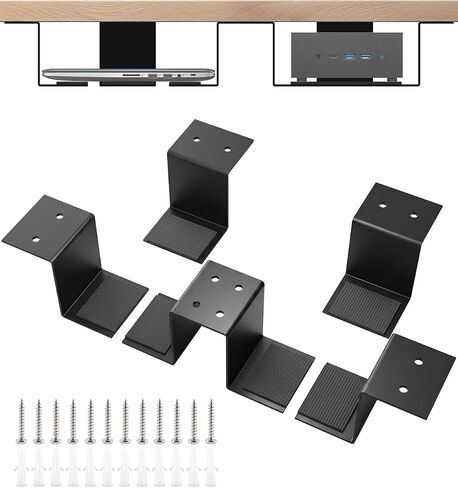 Under Desk Laptop Twin Holder, Twin Metal Device Mount, 2 Pack, Up to 3" in Saudi Arabia