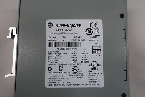 ALLEN BRADLEY 1783-US8T STRATIX 2000 ETHERNET SWITCH SER A D580787 in Saudi Arabia