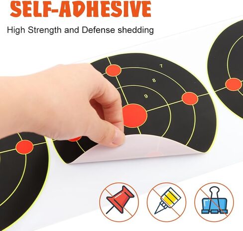 6" Target Stickers for Shooting Practice, Self Adhesive Stickers Indoor/Outdoor Splatter Target Sticker Paper Sticker for Practice-100 Pcs/Roll in Kuwait