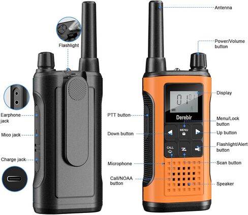 Rechargeable Walkie Talkies for Adults Long Range 2 Pack in Kuwait