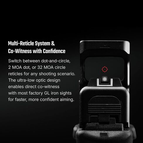 OSIGHT SE MOS Enclosed Red Dot Sight, 2 & 32 MOA Reticle, MOS Slide Mount in Kuwait