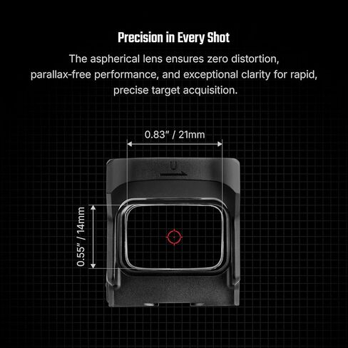OSIGHT SE MOS Enclosed Red Dot Sight, 2 & 32 MOA Reticle, MOS Slide Mount in Kuwait