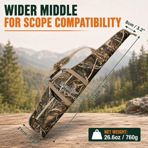 HUNTPAL 52" Soft Gun Case with Scoped Compatibility for Rifle Shotgun in Kuwait