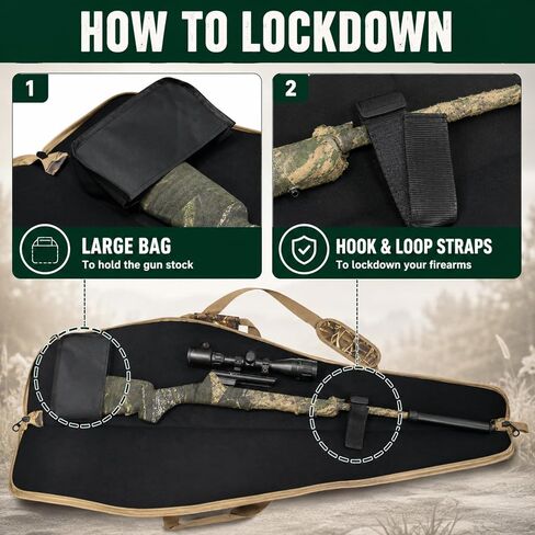 HUNTPAL 52" Soft Gun Case with Scoped Compatibility for Rifle Shotgun in Kuwait