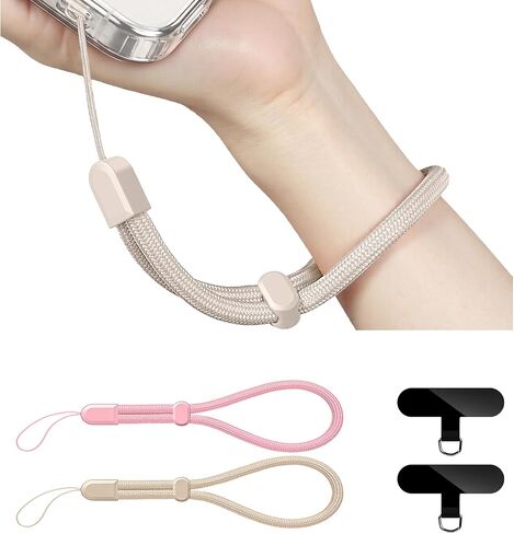 2 Pack Adjustable Phone Wrist Strap, Phone Lanyard with 2 Tether Tabs in Kuwait