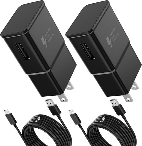 Samsung Adaptive Fast Charging USB Wall Charger Adapter for Samsung Galaxy S26/S26 Ultra/S26+/S25 Ultra/S25/S25+/S25/s24/s23S8 S9 / Edge/Plus/Active, Quick Charge, Android Phone Travel Plug -2 Pack in Saudi Arabia