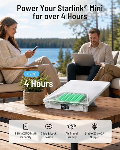BigBlue Starlink Mini Battery Pack(99Wh/27500mAh), Up to 5 Hours Runtime in Kuwait