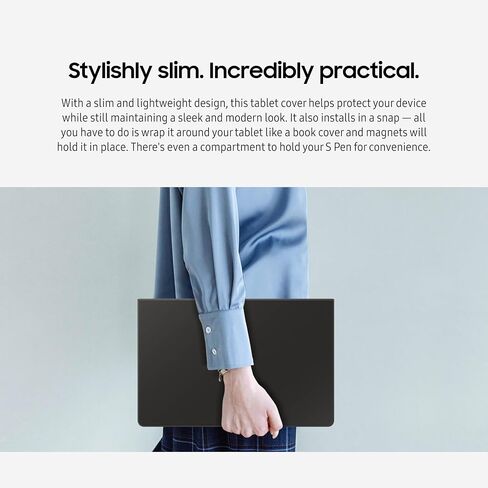 Samsung Galaxy Tab S10 FE 128GB WiFi Android Tablet + Book Cover Keyboard Slim, Large Display, Long Battery Life, Powerful Processor, S Pen, US Version, 2025, 2 Yr Manufacturer Warranty, Blue in Kuwait