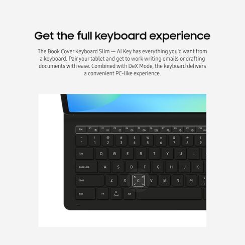 Samsung Galaxy Tab S10 FE 128GB WiFi Android Tablet + Book Cover Keyboard Slim, Large Display, Long Battery Life, Powerful Processor, S Pen, US Version, 2025, 2 Yr Manufacturer Warranty, Blue in Kuwait