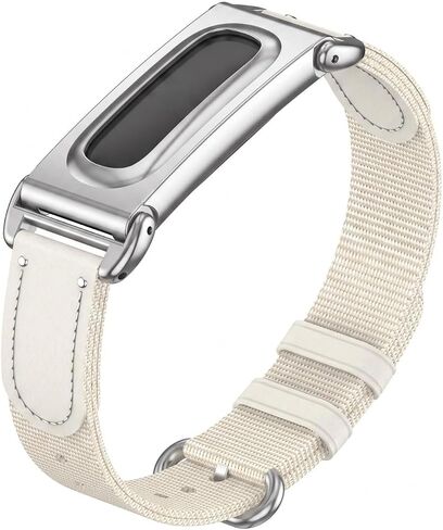 Nylon & PU Leather Band Compatible with Google Fitbit Air Band,Soft Breathable Adjustable Strap for fitbit air strap,Lightweight, All-day Comfort, for Men Women ﻿ in Saudi Arabia