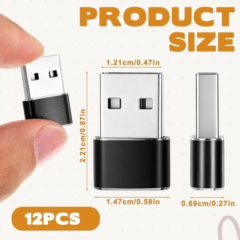 12 Pack USB A to USB C Adapter, USB-Male to USB-C Female Adapter in Saudi Arabia