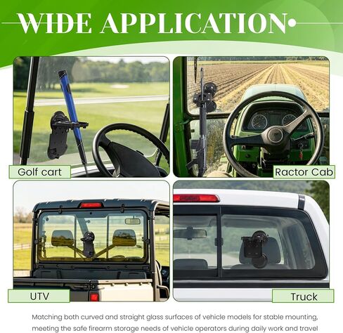 HECASA Tractor Glass Windshield Gun Holder Rack Compatible with Cab Truck in Kuwait