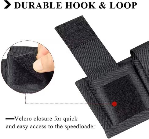 2 Pack Speedloader Pouch Tactical Molle Speed Loader Pouches with Double Pocket Organizer Two Speedloaders Holder Case for Duty Belt .38 .357 S&W Ruger SP101 Taurus HKS 44 45 Caliber 5 & 7 in Kuwait