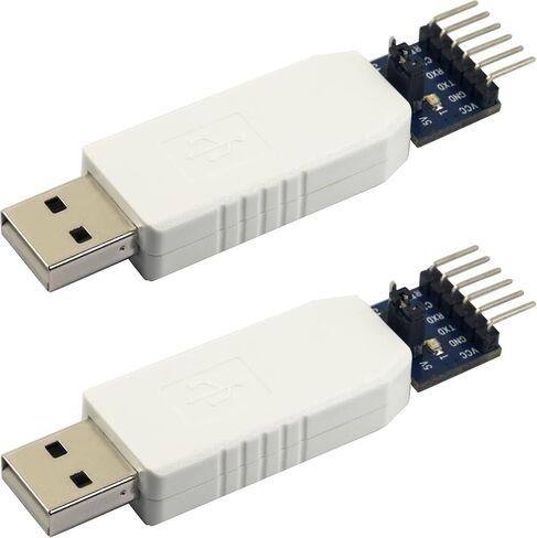 whiteeeen 2pcs FT232RL USB Type A Male to TTL Serial Converter Adapter Module 5V 3.3V Breakout Board with White Shield in Kuwait