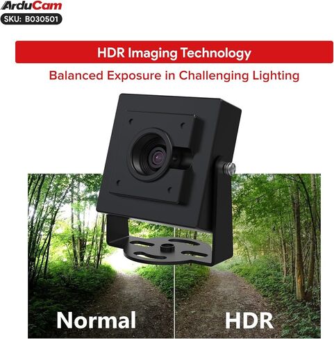 Arducam 12MP HDR USB Camera Module, 120° Wide Angle Fixed Focus UVC Webcam, 4608×2592 Resolution Mini Camera for Windows Linux Android macOS, LightBurn 3D Printer in Kuwait