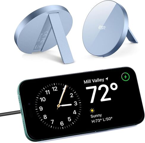 ESR for Magsafe Charger, Wireless Charger Kickstand, Charging Pad for iPhone 16/15/14/13/12 Series and AirPods 4/3/Pro/Pro 2, Galaxy S25 Strong Magnetic with 5 ft Removable Cable, Black in Kuwait