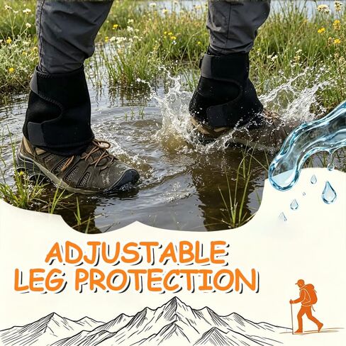 Adjustable Leg Gaiters, Waterproof Snow Boot Warmer Shoes Covers, Lightweight Comfortable Leg Protection for Outdoor Yard Work Hiking Mountain Climbing Hunting Skiing in Saudi Arabia