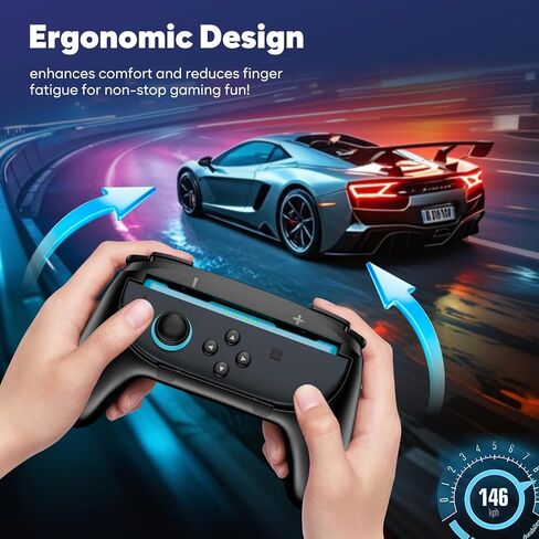 ProCase 2 Pack Joy-Con Grips for Nintendo Switch 2 2025 Released, Wear-Resistant Comfort Controller Hand Grip Handles Holder for Joycon -Black in Kuwait