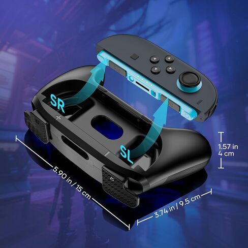ProCase 2 Pack Joy-Con Grips for Nintendo Switch 2 2025 Released, Wear-Resistant Comfort Controller Hand Grip Handles Holder for Joycon -Black in Kuwait