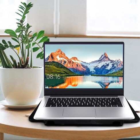 Ultra Black Laptop Cooling Pad with Anti-Skid Plastic Stand, Adjustable Height Cooling Base for Notebook and Computer Use in Kuwait