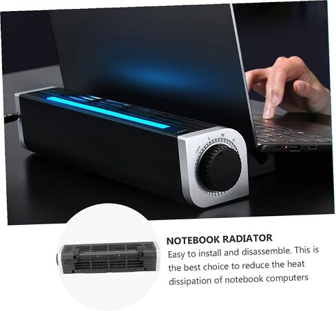 VICASKY Portable Laptop Cooler Fan with Dual Silent USB Fans, Adjustable Aluminum Alloy Cooling Pad Stand for Phone and Tablet, Low Power Consumption Notebook Cooler with Rear Plug Holder in Kuwait