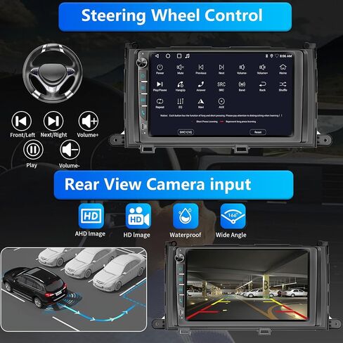 Plug&Play Car Radio for Toyota Sienna 2011 2012 2013 2014, 9" IPS Touch Screen for Sienna Radio with Carplay, Android Auto&Mirror Link/BT,GPS/SWC，MIC ，Backup Camera,AM/FM/Subwoofer Output/30-EQ in Kuwait