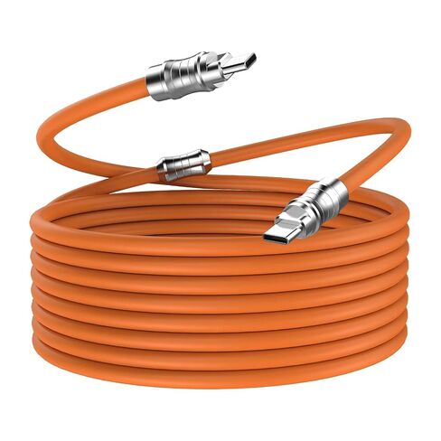 WLGQ USB C to USB C Cable, PD100W Skin-Friendly Liquid Silicone Material Fast Charging Cable USB Type C Interface Device Universal Charging Cable (Orange 10Ft) in Kuwait