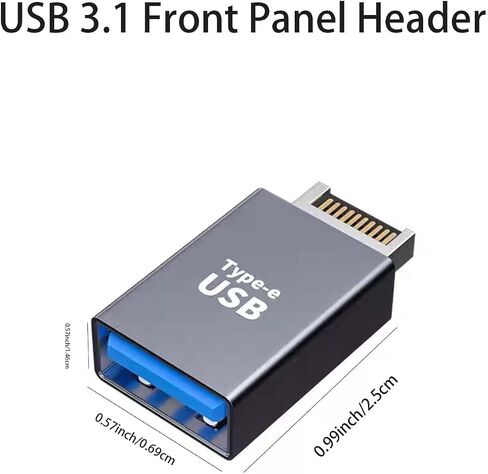 USB 3.1 Front Panel Header 10Gbps, Type E Male to USB 3.0 Female Adapter for Motherboard Internal Adapter 1Pack in Kuwait