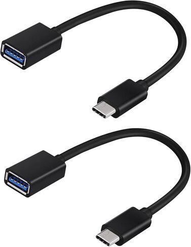 OTG USB-C 3.0 Adapter (2 Pack) Compatible with Google Pixelbook Go to Quick Multi-Use Functions to Backup, Keyboard, mice, Thumb Drives, Saves, More (Black) in Kuwait