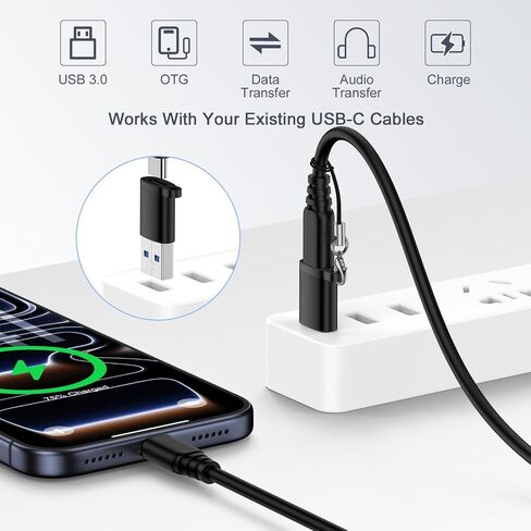 USB to USB C Adapter,USB C to USB Adapter Combo 4Pack for iPhone 17 Pro Max in Kuwait