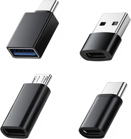 8pcs USB to USB C Adapter, Micro USB to USB C Female Male Converter Connector for Laptop Car Smartphone Headphone Mic PC (8pcs) in Kuwait
