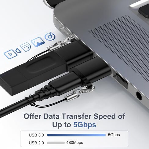 USB to USB C Adapter,USB C to USB Adapter Combo 4Pack for iPhone 17 Pro Max in Kuwait