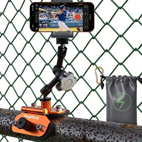 Magnetic Camera Mount for Gamechanger Streaming Kit – Dual 1/4" Fence Mount Compatible with Mevo Start, GoPro, iPhone & Action Cameras, Perfect for Baseball Field in Kuwait