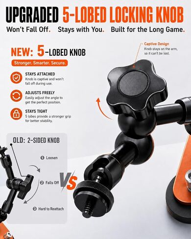 Magnetic Camera Mount for Gamechanger Streaming Kit – Dual 1/4" Fence Mount Compatible with Mevo Start, GoPro, iPhone & Action Cameras, Perfect for Baseball Field in Kuwait