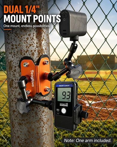 Magnetic Camera Mount for Gamechanger Streaming Kit – Dual 1/4" Fence Mount Compatible with Mevo Start, GoPro, iPhone & Action Cameras, Perfect for Baseball Field in Kuwait