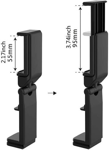 Portable Foldable Airplane Phone Holder, Adjustable Rotatable Train Seat Stands, Travel Phone Stand for Outdoor (Black) in Kuwait